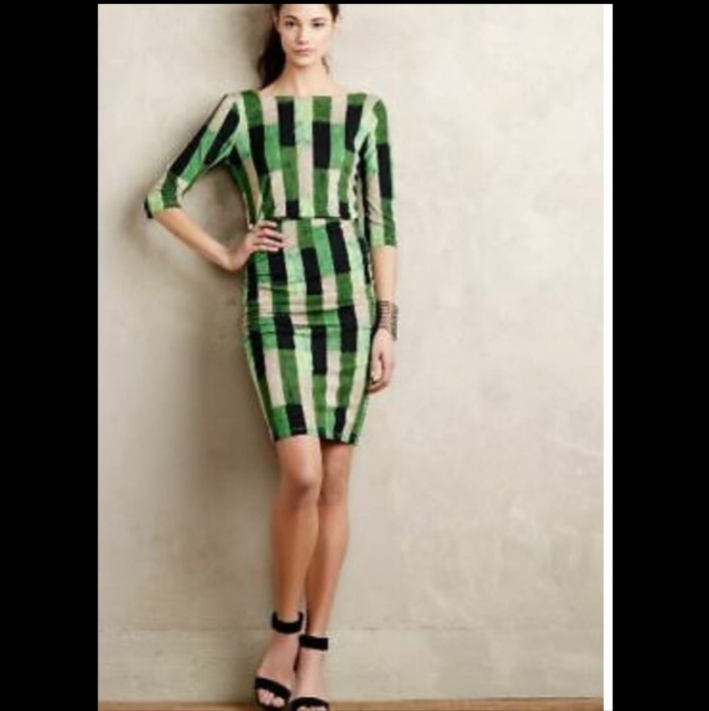 Tracy Reese x Anthropologie Green Dress | XS